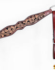 HILASON Western Horse Floral Hand Carved Tack Set Genuine Leather Brown