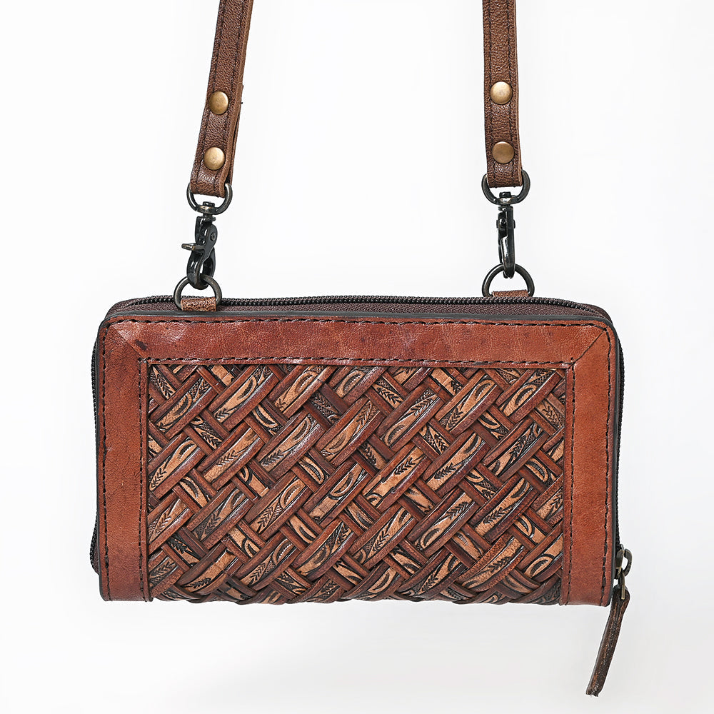 American Darling Crossbody Genuine Leather Weaved Women Bag Western Handbag Purse