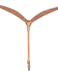 HILASON Western Horse Hand Carved American Leather Breast Collar Headstall