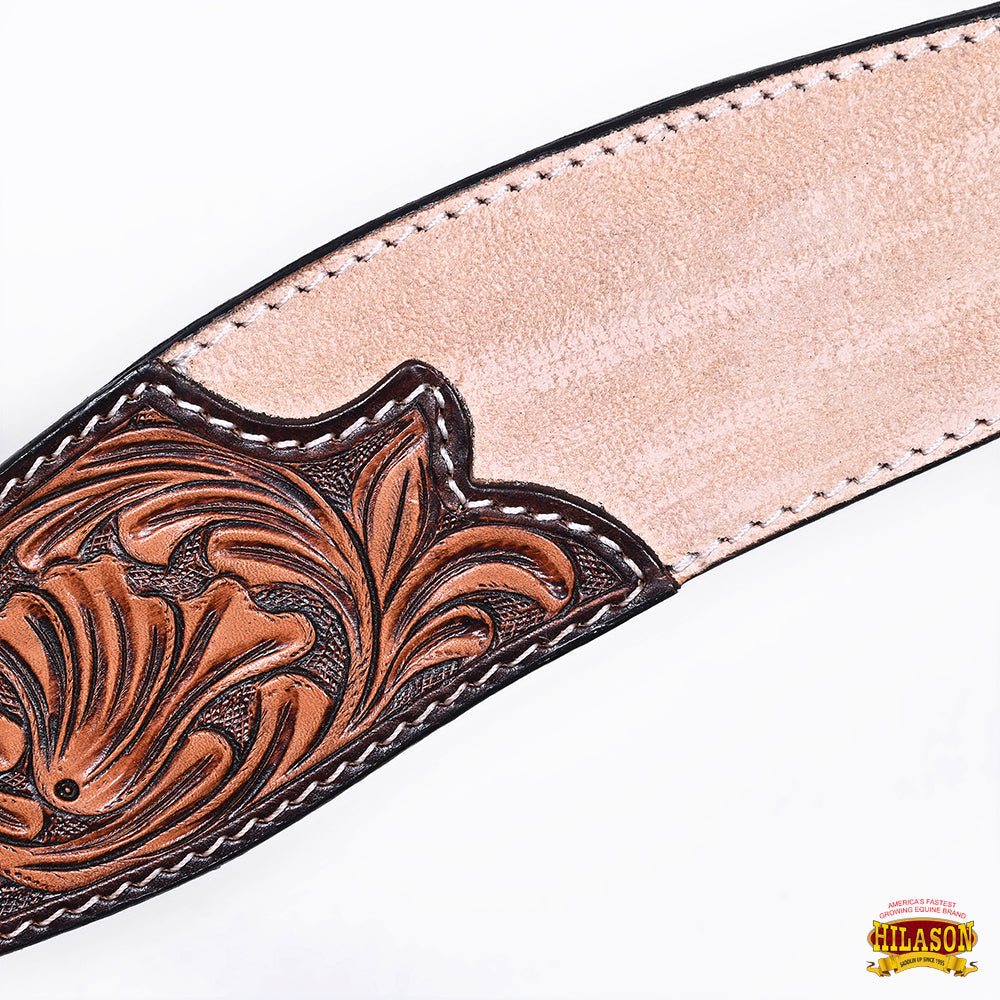 HILASON Western Horse Hand Carved American Leather Breast Collar Headstall