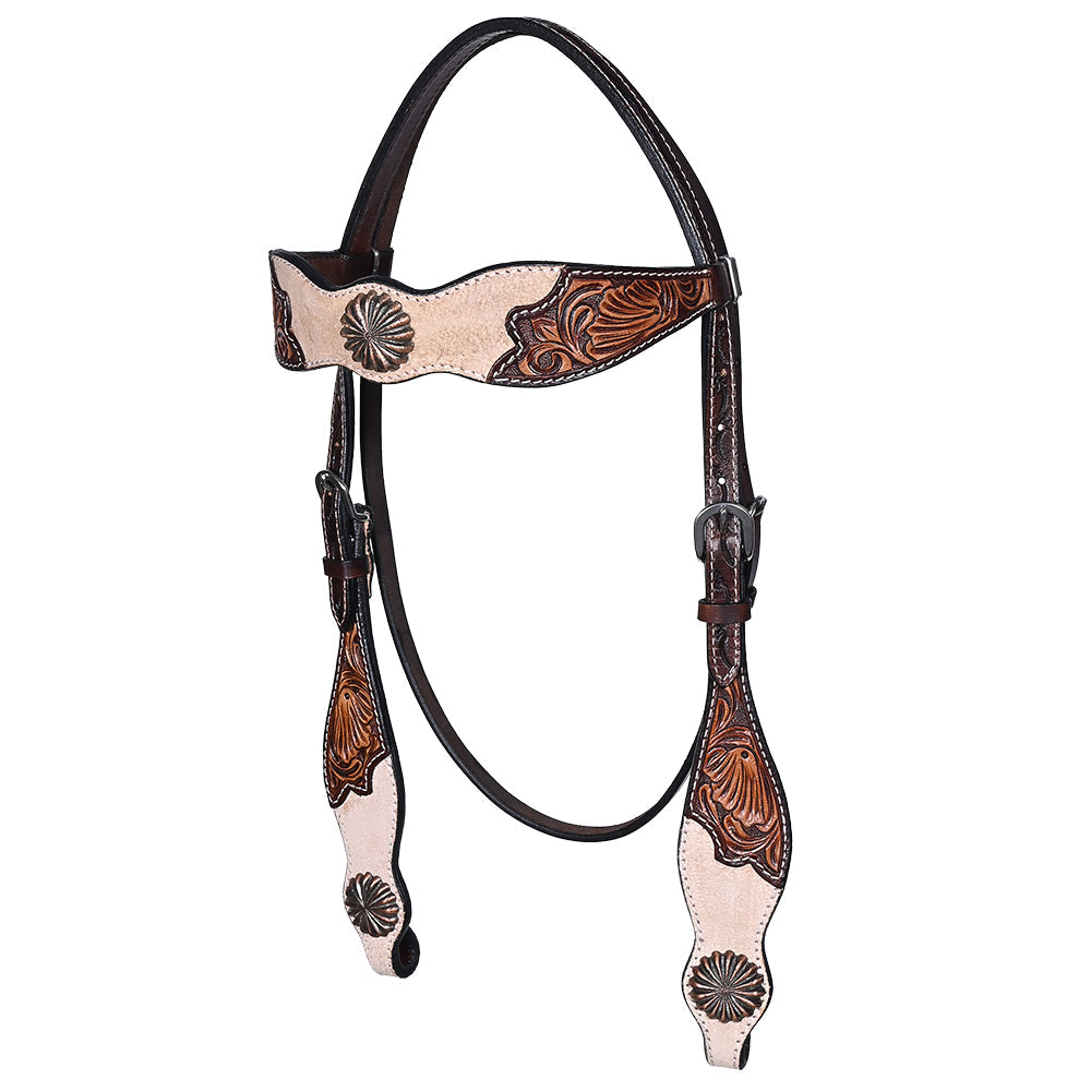 HILASON Western Horse Hand Carved American Leather Breast Collar Headstall