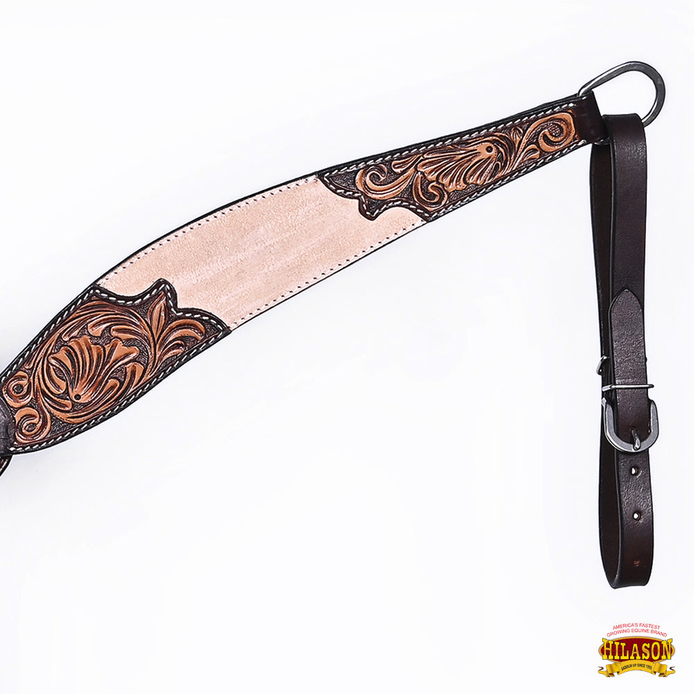 HILASON Western Horse Hand Carved American Leather Breast Collar Headstall