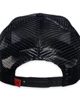 Rope Smart Western Style Mesh Flat Retro Trucker Fit Snapback Red Patch Cap