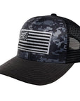 Rope Smart Western Style Mesh Flat Retro Trucker Fit Snapback Red Patch Cap