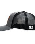 Rope Smart Western Style Mesh Flat Retro Trucker Fit Snapback Red Patch Cap