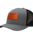 Rope Smart Western Style Mesh Flat Retro Trucker Fit Snapback Red Patch Cap