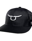Rope Smart Western Style Mesh Flat Retro Trucker Fit Snapback Red Patch Cap