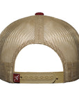 Rope Smart Western Style Mesh Flat Retro Trucker Fit Snapback Red Patch Cap