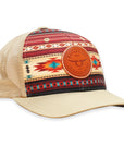 Rope Smart Western Style Mesh Flat Retro Trucker Fit Snapback Red Patch Cap