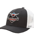 Rope Smart Western Style Mesh Flat Retro Trucker Fit Snapback Red Patch Cap