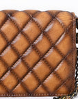 American Darling Organiser Hair-On Hand Tooled Genuine Leather Women Bag Western Handbag Purse