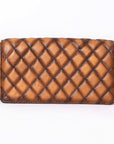 American Darling Organiser Hair-On Hand Tooled Genuine Leather Women Bag Western Handbag Purse