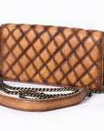 American Darling Organiser Hair-On Hand Tooled Genuine Leather Women Bag Western Handbag Purse