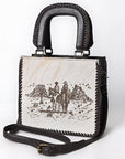 American Darling Crossbody Hair-On  Genuine Leather Women Bag Western Handbag Purse