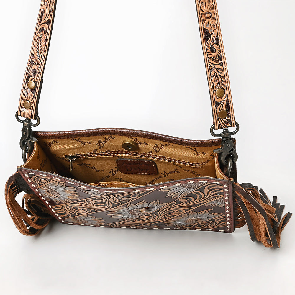 American Darling Hand Tooled Genuine Leather Women Bag Western Handbag Purse