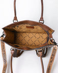 American Darling Hand Tooled Hair On Genuine Leather Women Bag Western Handbag Purse