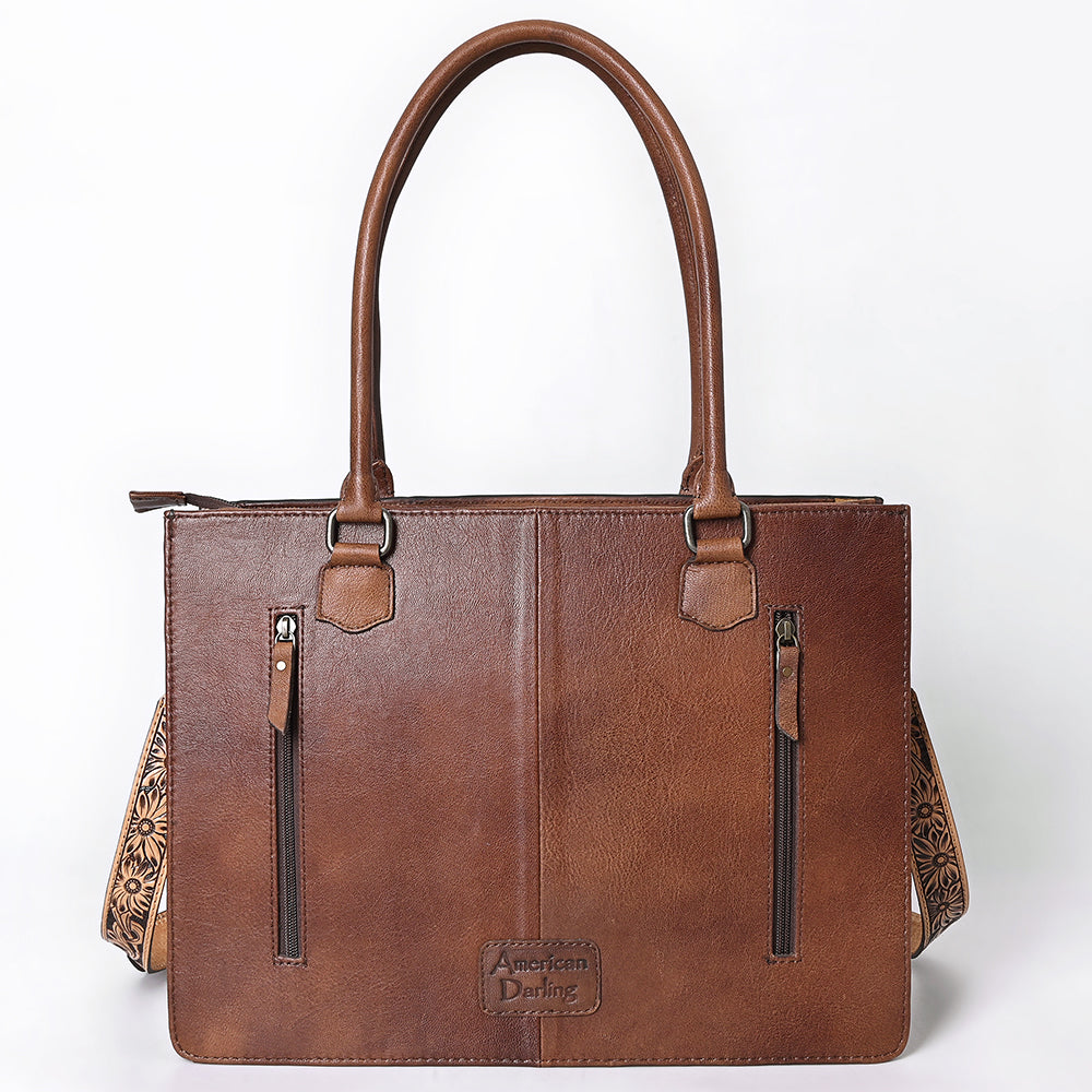 American Darling Hand Tooled Hair On Genuine Leather Women Bag Western Handbag Purse