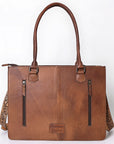 American Darling Hand Tooled Hair On Genuine Leather Women Bag Western Handbag Purse