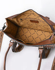 American Darling Hand Tooled Hair On Genuine Leather Women Bag Western Handbag Purse