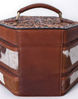 American Darling Jewelry Case Hand Tooled Genuine Leather Women Bag Western Handbag Purse