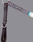 BAR H EQUINE Western Horse Genuine Leather Tack Set Dark Brown