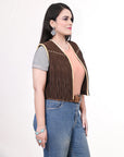 ADJKT056 Genuine Suede leather Women jacket dress ladies girl