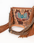 American Darling Crossbody Hand Tooled  Genuine Leather women bag western handbag purse