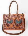 American Darling Tote Hand Tooled Printed Genuine Leather Women Bag Western Handbag Purse