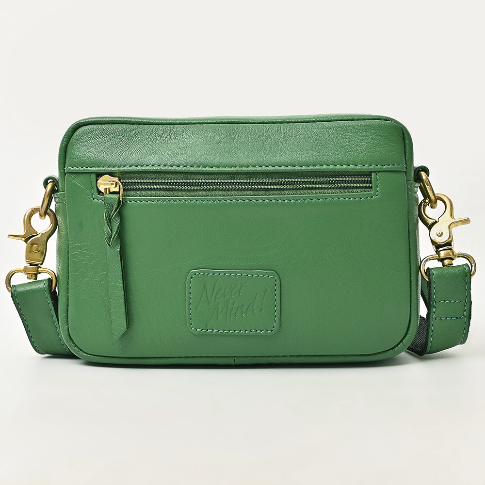 NEVER MIND Luxury Tan Quilted Leather Camera Bag Crossbody Adjustable Strap