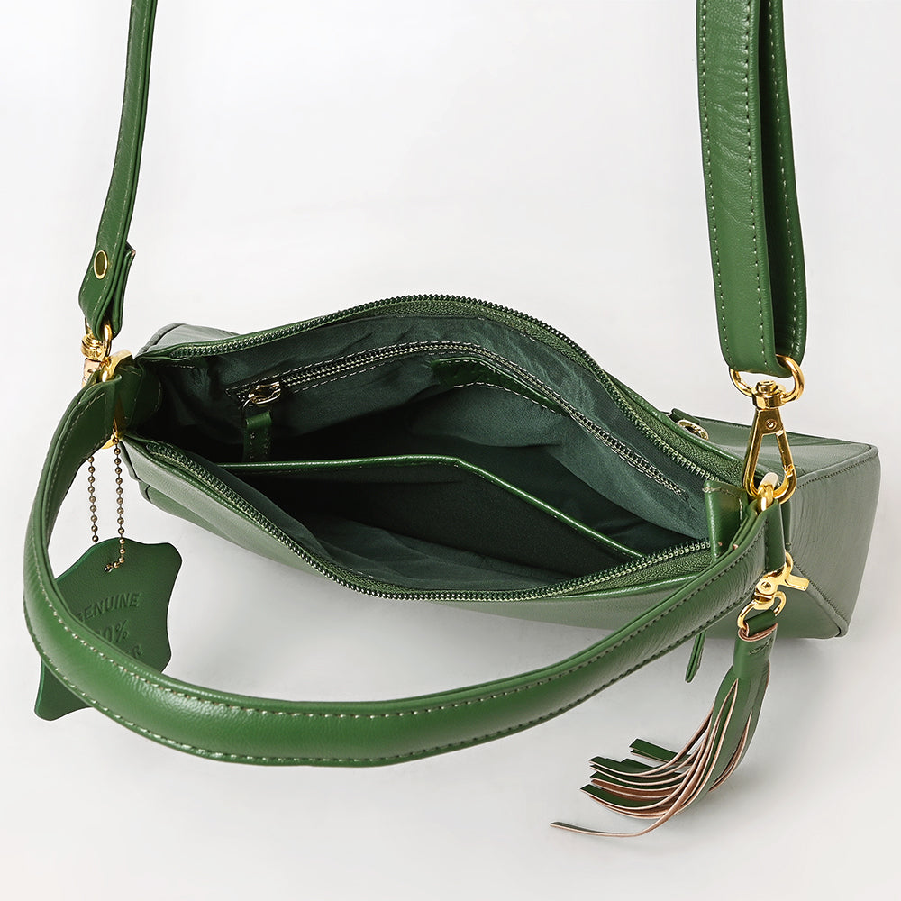 Never Mind Western Cross Body Genuine Leather Handbag Purse Wallet Bag For Women Girls