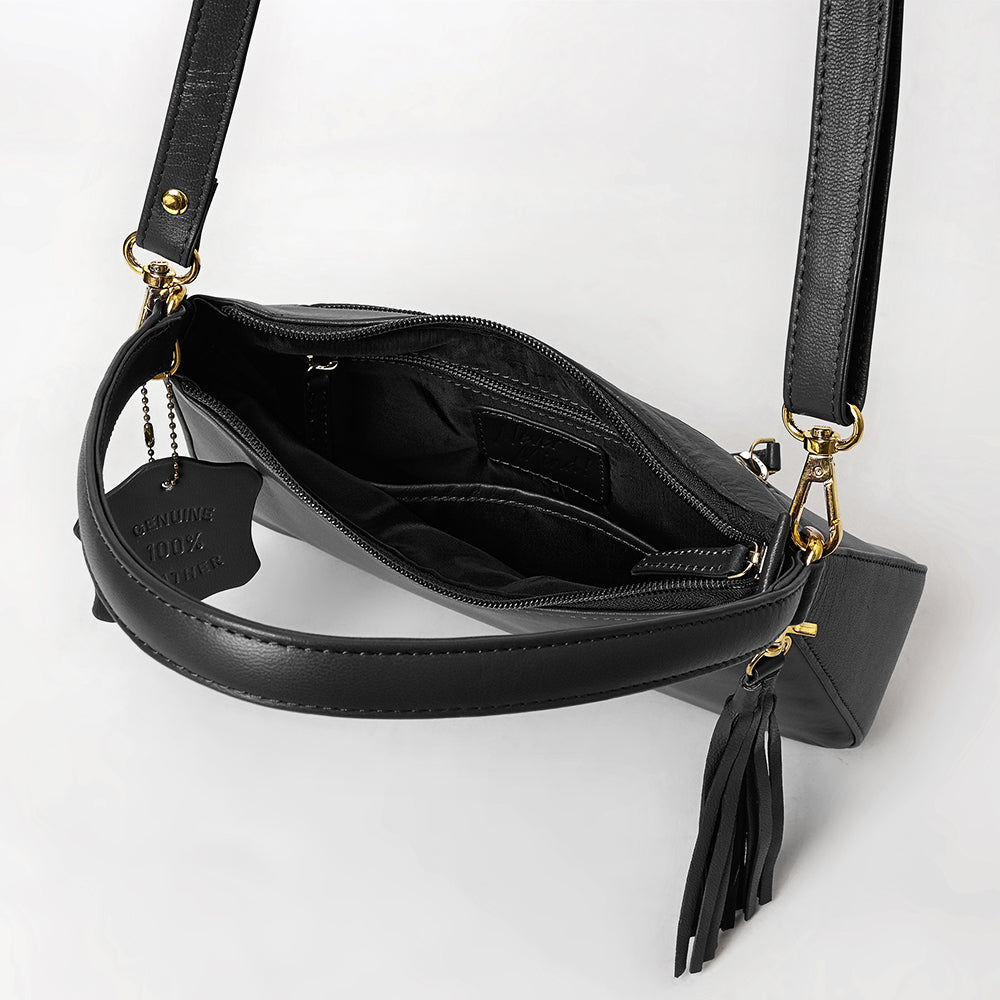 Never Mind Western Cross Body Genuine Leather Handbag Purse Wallet Bag For Women Girls