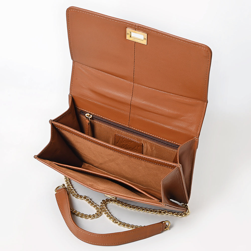 Never Mind Crossbody Genuine Leather Women Bag Western Handbag Purse