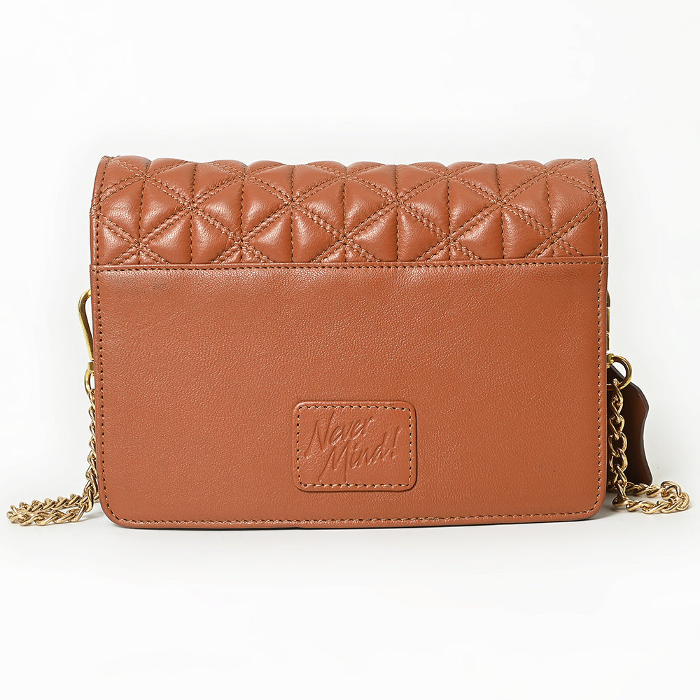 Never Mind Crossbody Genuine Leather Women Bag Western Handbag Purse