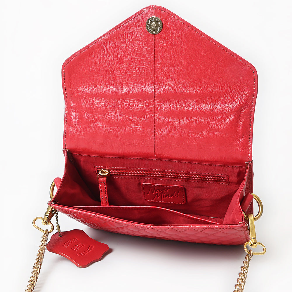 Never Mind Crossbody Genuine Leather Women Bag Western Handbag Purse