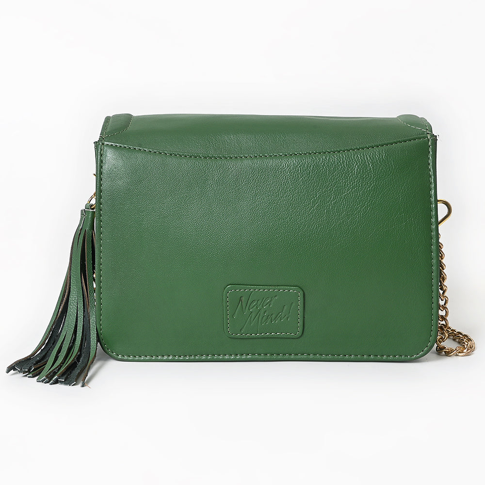 Never Mind Crossbody Genuine Leather Women Bag Western Handbag Purse