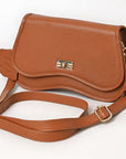 Never Mind Western Cross Body Genuine Leather Handbag Purse Wallet Bag For Women Girls