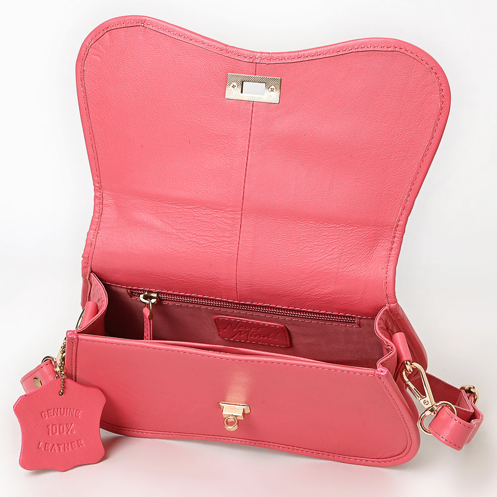 Never Mind Western Cross Body Genuine Leather Handbag Purse Wallet Bag For Women Girls