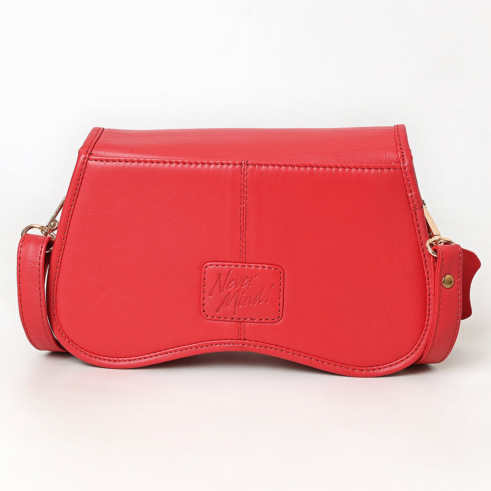Never Mind Western Cross Body Genuine Leather Handbag Purse Wallet Bag For Women Girls