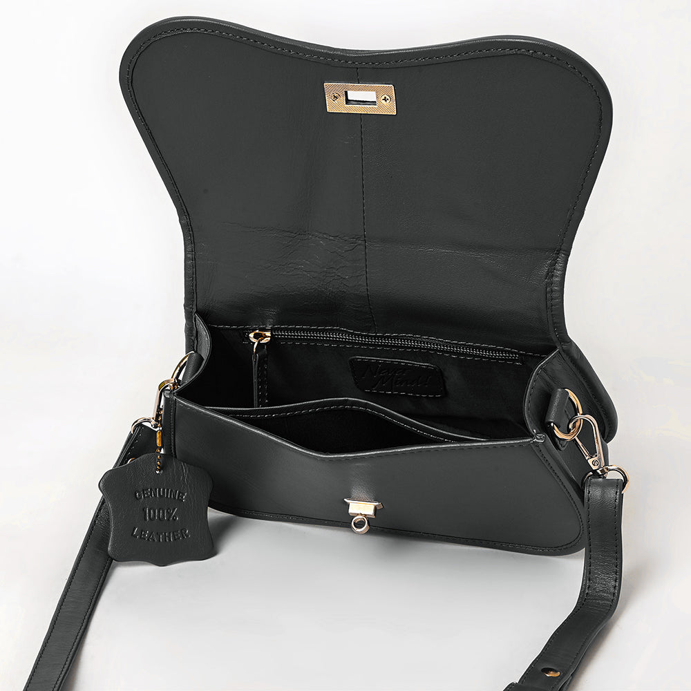 Never Mind Western Cross Body Genuine Leather Handbag Purse Wallet Bag For Women Girls
