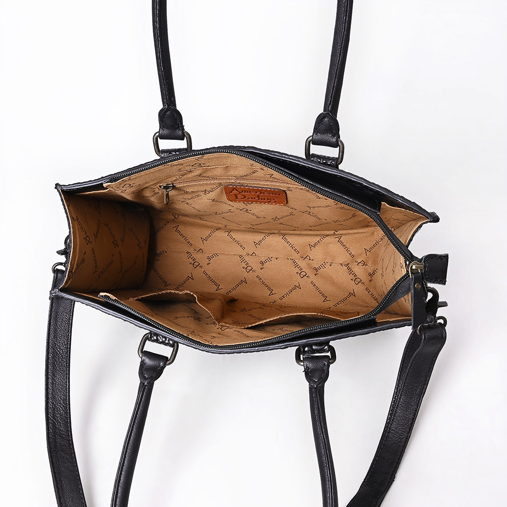 American Darling Tote Crocodile Embossed Genuine Leather Women Bag Western Handbag Purse
