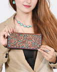 American Darling Wallet Beautifully Hand Tooled Genuine Leather women hand purse
