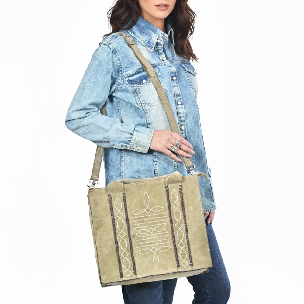 American Darling Tote Genuine Suede Leather women bag western handbag