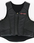 HILASON Western Horse Bull Riding Safety Leather Protective Vest & Rodeo Chaps Combo
