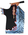 HILASON Western Horse Bull Riding Safety Leather Protective Vest & Rodeo Chaps Combo