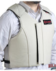 HILASON Western Horse Bull Riding Safety Leather Protective Vest & Rodeo Chaps Combo