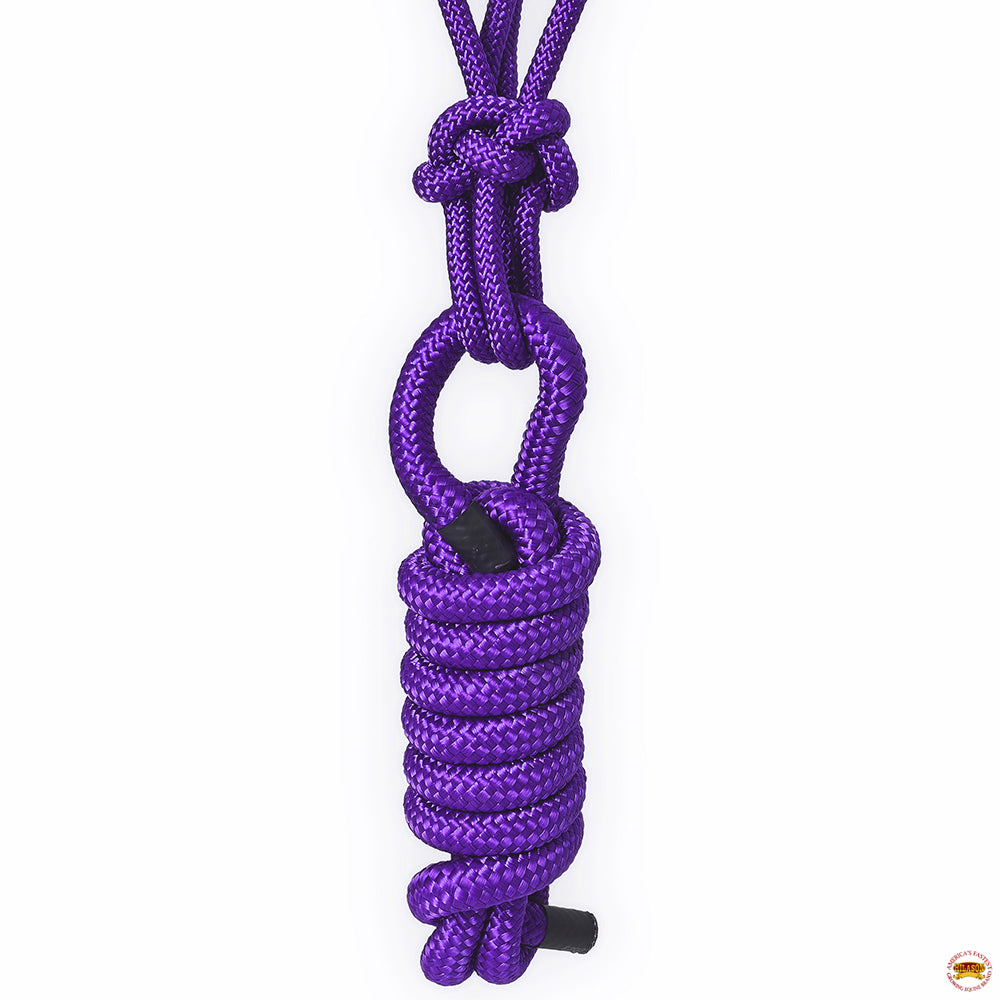 8 Ft Hilason Western Nylon Heavy-Duty Lead rope halters for horses bridle multi-colored