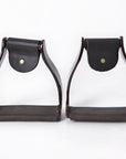 HILASON 3 in Neck Western Horse Heavy Duty Iron Saddle Stirrups Pair
