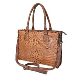 American Darling Briefcase Crocodile embossed Genuine Leather women bag western handbag purse