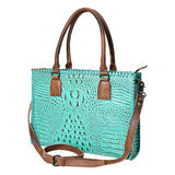 American Darling Briefcase Crocodile embossed Genuine Leather women bag western handbag purse