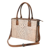 American Darling Briefcase Crocodile embossed Genuine Leather women bag western handbag purse